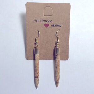 Picture Jasper Linear Earrings